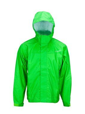 NWT Vallation Dark Rain Jacket Neon Green Size L